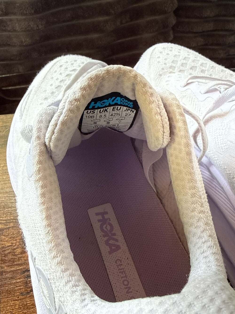 Hoka One One Clifton 8 Running Shoes White - Picture 6 of 11
